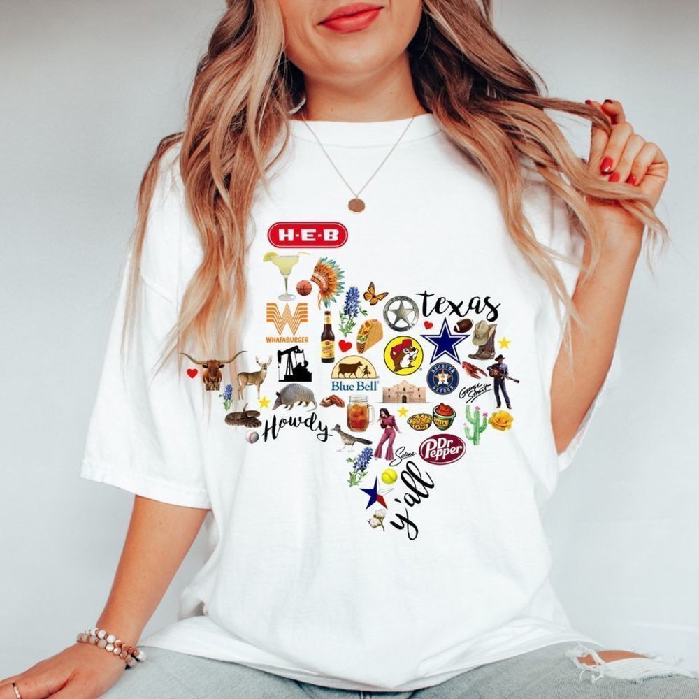Texas Favorites Hip Hop 90s Style Retro Fans Graphic Unisex T-Shirt - Picture 1 of 4